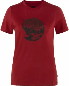Fjällräven W Abisko Wool Fox Pomegranate Red/Dark Navy L Outdoorové tričko