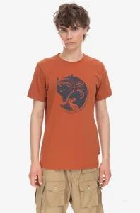 Bavlnené tričko Fjallraven Arctic Fox oranžová farba, s potlačou, F87220