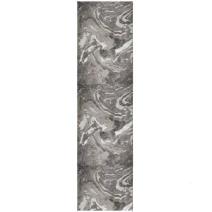 Flair Rugs koberce Behúň Eris Marbled Silver - 80x300 cm