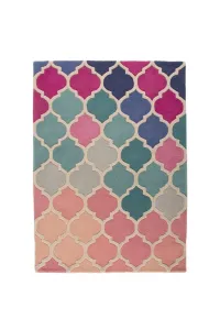 Ručne všívaný kusový koberec Illusion Rosella Pink / Blue Rozmery koberca: 160x230