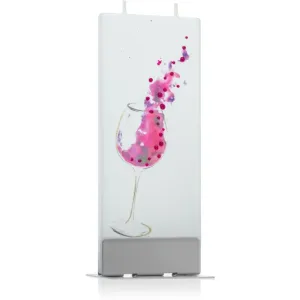 Flatyz Greetings Glass Of Wine dekoratívna sviečka 6x15 cm