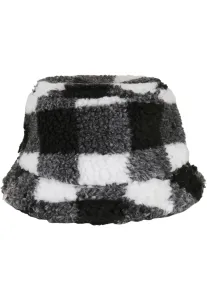 Urban Classics Sherpa Check Bucket Hat white/black - One Size