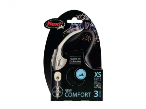 Vodítko Flexi New Comfort XS lanko 3 m čierne (do 8 kg)