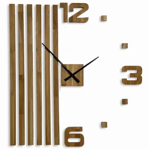 Drevené dubové nástenné hodiny Lamele 100cm FlexiStyle z230d-2 #5659298