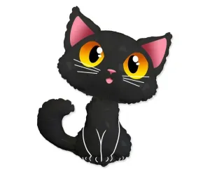 Flexmetal Fóliový balón - Čierna mačka 90 x 83 cm