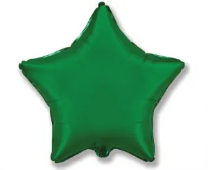 Flexmetal Fóliový balón hviezda - zelená 45 cm