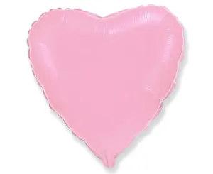 Flexmetal Fóliový balón srdce satén svetlo ružová 46 cm
