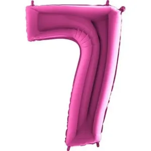 Balónik fóliové číslice ružové - Ružový 115 cm - 7 - Flexmetal