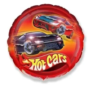 Balónová fólia 45 cm Autá - Hot Cars - Flexmetal