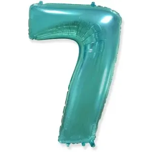 Balón fóliový číslica tyrkysová – tiffany 102 cm – 7