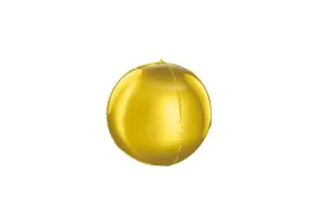Balón fóliový guľatý zlatý 3D – Silvestr – 62 cm