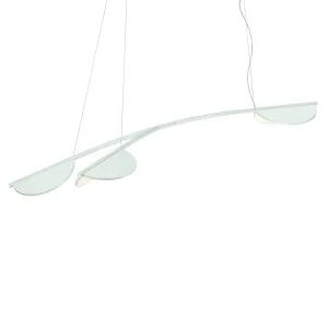 FLOS Almendra Organická závesná lampa 3fl dlhá biela