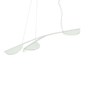 FLOS Almendra Organická závesná lampa 3fl krátka biela