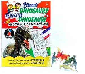 Maľovanka so 6 hračkami - Úžasné dinosaury - autor neuvedený