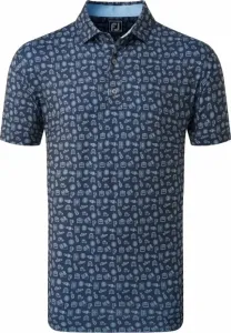 Footjoy Travel Print Mens Polo Shirt Navy/True Blue XL