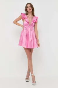 Šaty For Love & Lemons ružová farba, mini, áčkový strih #8619642