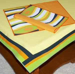 Obrus abstrakce set,120 x 140cm + 30 x 45 cm