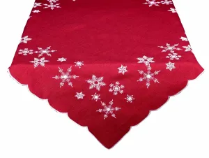 Forbyt Vianočný obrus Hviezdičky červená, 85 x 85 cm