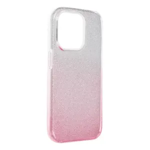Ligotavý Kryt Forcell Shining transparentno-ružový – Apple iPhone 15 Pro