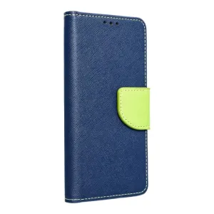 Peňaženkové puzdro Fancy Book modro-limetkové – Xiaomi Redmi 9T / Poco M3