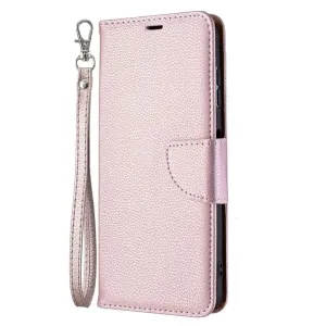 Peňaženkové puzdro Fancy Litchi bledoružové – Nokia G10 / G20