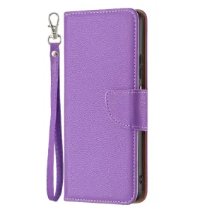 Peňaženkové puzdro Fancy Litchi fialové – Xiaomi Redmi Note 11  / 11S
