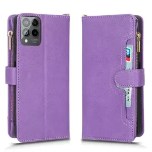 Peňaženkové puzdro Litchi Wallet case fialové – T Phone Pro / T Phone Pro