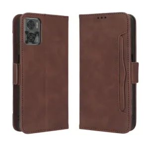 Peňaženkové puzdro Slots case hnedé – Motorola Moto E22