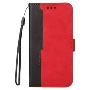 Peňaženkové puzdro Stitching čierno-červené – Motorola Moto E20 / E30 / E40