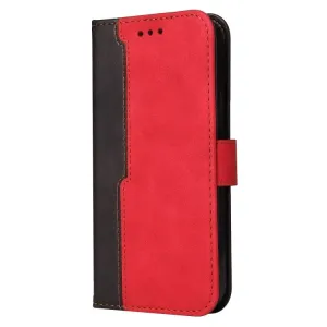 Peňaženkové puzdro Stitching čierno-červené – Realme GT 2 Pro