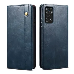 Peňaženkové puzdro Wax case modré – Xiaomi Redmi Note 11S / Note 11 4G