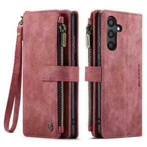 Multifunkčné peňaženkové puzdro CaseMe červené – Samsung Galaxy S24