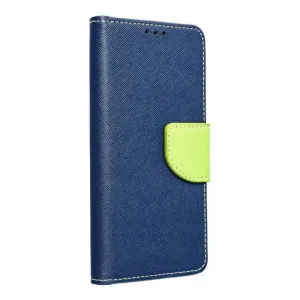 Peňaženkové puzdro Fancy Book modro-limetkové – Samsung Galaxy A55 5G