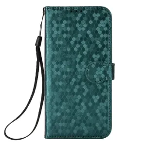 Peňaženkové puzdro Honeycomb Dot Texture Case zelené – Xiaomi Redmi Note 13 Pro+ 5G