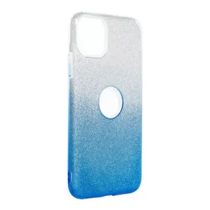 Forcell Shining silikónový kryt na iPhone 11 Pro Max, modrý/strieborný
