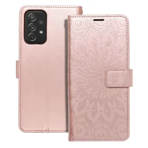 Puzdro Mezzo Book Samsung Galaxy A72 A726 5G vzor mandala - zlato ružové