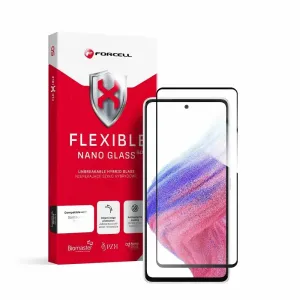 Forcell Flexible 5D Full Glue hybridné sklo, Samsung Galaxy A53 5G, čierne