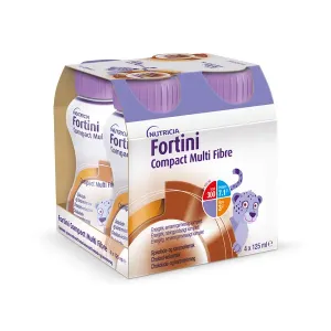 FORTINI Compact multi fibre s príchuťou čokoláda-karamel 4 x 125 ml