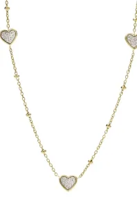 Fossil Romantický pozlátený náhrdelník Valentine JF03942710