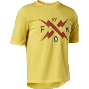 Fox RANGER DR SS YTH Detský cyklistický dres, žltá, veľkosť #6232950