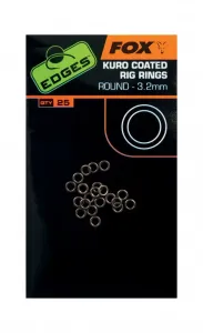 Fox krúžky kuro coated rig rings 25 ks-veľkosť 3,2 mm