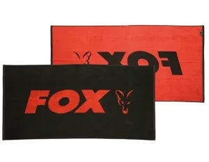 Fox Fishing Beach Towel Black/Orange 80x160cm