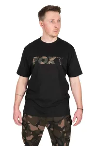 Fox Fishing Tričko Black/Camo Logo T-Shirt - S