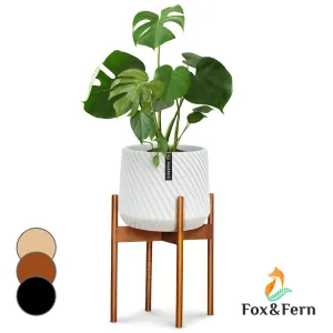 Fox & Fern Zeist, stojan na rastliny, 2 výšky, kombinovateľný, zásuvný dizajn, prírodný #1426207