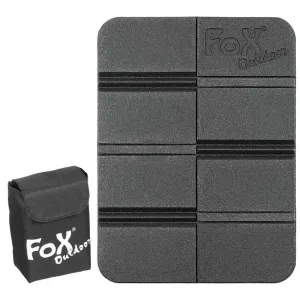 FoxOutdoor termo podložka pod sedadlo, skladacia, s vreckom Molle, čierna
