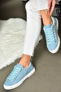 Topánky Fox Modrá džínsová látka Dámska športová obuv Tenisky #8028056