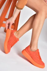 Topánky Fox Oranžový semiš Dámska športová obuv Tenisky #8424822