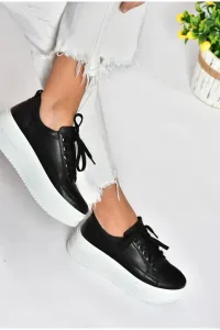 Topánky Fox P274117509 čierne dámske športové topánky s vysokou podrážkou tenisky #8029050