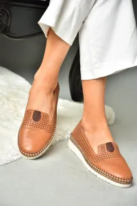 Fox Shoes P555500103 Tan Genuine Leather Women's Shoe
