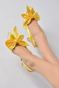 Fox Shoes Women's Yellow Heeled Shoes #8892872